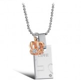 Easy to Use Sweetheart Titanium Necklace For Lovers 