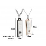 Stable Quality Star Shape Titanium Necklace For Lovers With Rhinestone