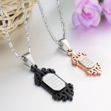 High Quality Classic Medal Titanium Necklace For Lovers 
