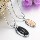 Durable in Use Love Drop Titanium Necklace For Lovers 