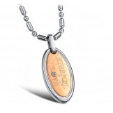 Durable in Use Love Drop Titanium Necklace For Lovers 