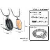 Durable in Use Love Drop Titanium Necklace For Lovers 