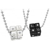 Reliable Reputation Black and White Titanium Necklace For Lovers 