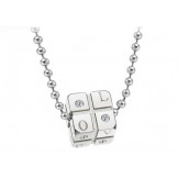 Reliable Reputation Black and White Titanium Necklace For Lovers 