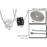 Reliable Reputation Black and White Titanium Necklace For Lovers 