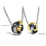 World-wide Renown Tricyclic Titanium Necklace For Lovers With Diamond