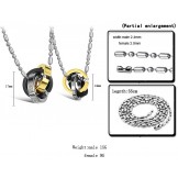 World-wide Renown Tricyclic Titanium Necklace For Lovers With Diamond