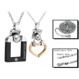 Wide Varieties lock Shape Titanium Necklace For Lovers 