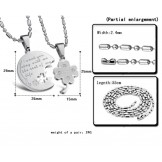 Superior Quality Clover Shape Titanium Necklace For Lovers With Rhinestone
