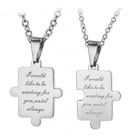 Selling Well all over the World White Titanium Necklace For Lovers 