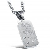 Quality and Quantity Assured Fingerprint Titanium Necklace For Lovers 