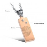 Quality and Quantity Assured Fingerprint Titanium Necklace For Lovers 