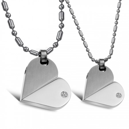 High Quality Sweetheart Titanium Necklace For Lovers