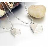 High Quality Sweetheart Titanium Necklace For Lovers