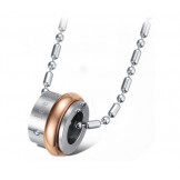 Excellent Quality Round Shape Titanium Necklace For Lovers 