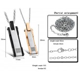 High Quality Titanium Necklace For Lovers With Rhinestone