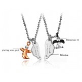 Superior Quality Leaf Shape Titanium Necklace For Lovers 