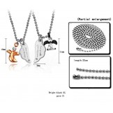 Superior Quality Leaf Shape Titanium Necklace For Lovers 