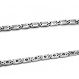 Stable Quality Health Titanium Bracelet For Lovers With Rhinestone
