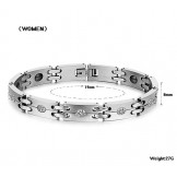 Stable Quality Health Titanium Bracelet For Lovers With Rhinestone