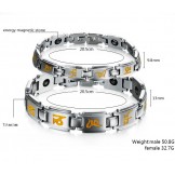 Excellent Quality Health Titanium Bracelet For Lovers 