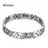 The Queen of Quality Titanium Bracelet For Lovers With Rhinestone