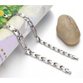 Reliable Quality Health Titanium Lodestone Bracelet For Lovers With Rhinestone