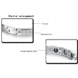 Reliable Quality Health Titanium Lodestone Bracelet For Lovers With Rhinestone