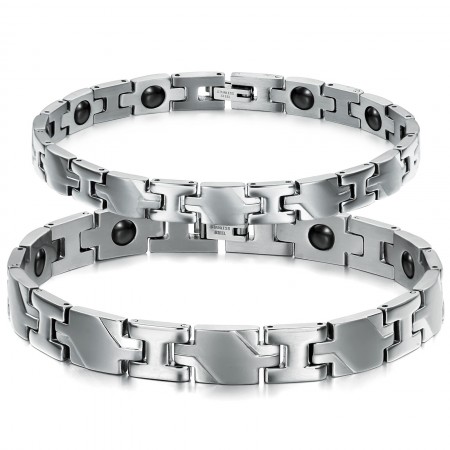 Excellent Quality Health Titanium Lodestone Bracelet For Lovers 