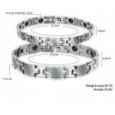 Excellent Quality Health Titanium Lodestone Bracelet For Lovers 