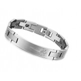 to Enjoy High Reputation at Home and Abroad Titanium Bracelet For Lovers With Diamond