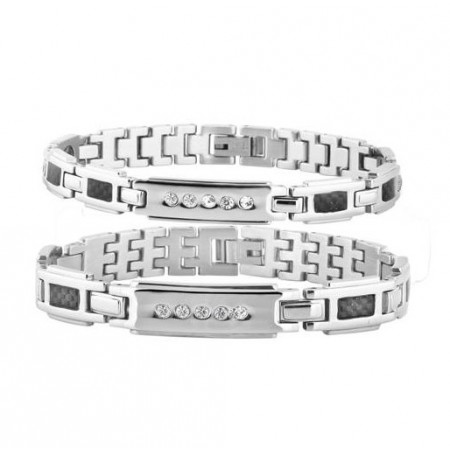 Stable Quality Titanium Lodestone Bracelet For Lovers 