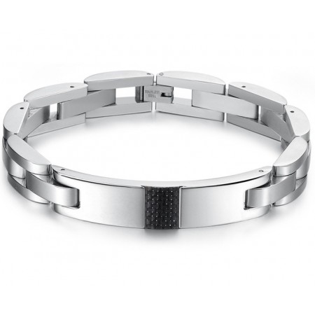 The Queen of Quality Male Black Carbon Fiber Titanium Bracelet 