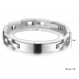 The Queen of Quality Male Black Carbon Fiber Titanium Bracelet 