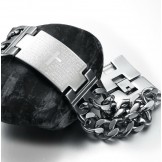 Easy to Use Male Cross Titanium Bracelet 