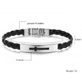 Stable Quality Female Cross Titanium PU Bangle 