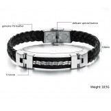 Reliable Quality Classic Titanium Leather Bangle 
