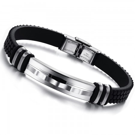 Excellent Quality Concise Titanium Silicone Bangle 