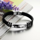 Excellent Quality Concise Titanium Silicone Bangle 