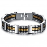 Reliable Quality Male Titanium Silicone Bangle 