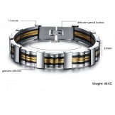 Reliable Quality Male Titanium Silicone Bangle 