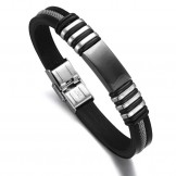 Superior Quality Male Titanium Silicone Bangle 