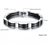 Reliable Reputation Male Concise Titanium Silicone Bangle