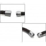 to Enjoy High Reputation at Home and Abroad Brown Titanium Leather Bangle 