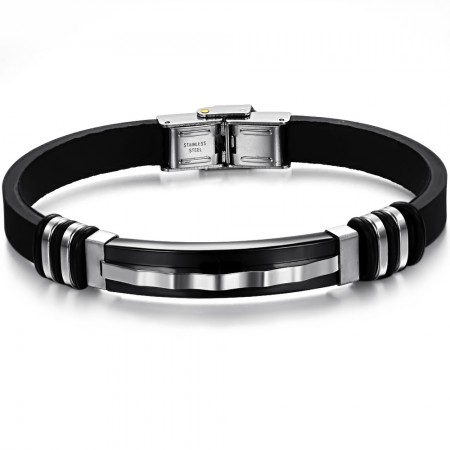 Complete in Specifications Titanium Silicone Bangle 