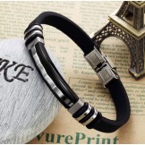 Complete in Specifications Titanium Silicone Bangle 