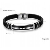 Complete in Specifications Titanium Silicone Bangle 