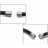 High Quality Brown Titanium Leather Bangle