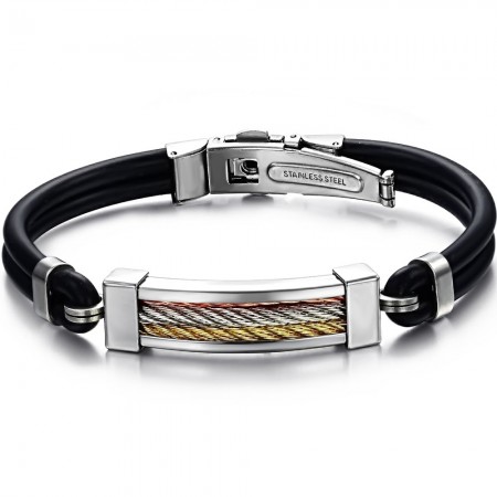 Easy to Use Titanium Silicone Bangle