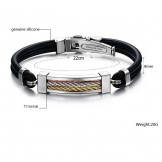 Easy to Use Titanium Silicone Bangle